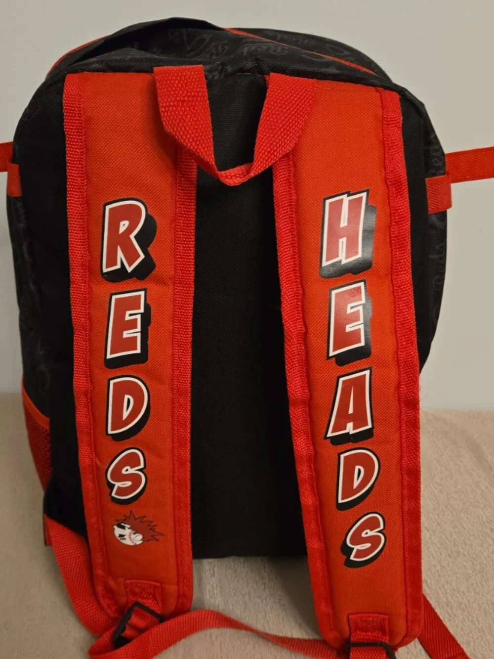 Cincinnati Reds Heads Baseball Backpack Black Red – Preloved